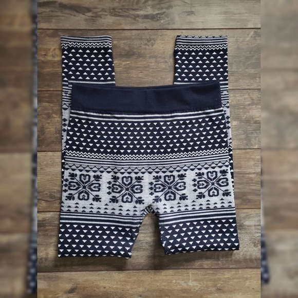 Rue21 Striped Printed Leggings Blue&White - Picture 2 of 5